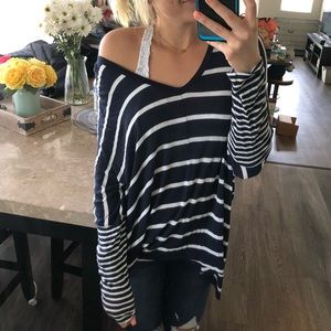 Cotton on 3/4 sleeve striped shirt